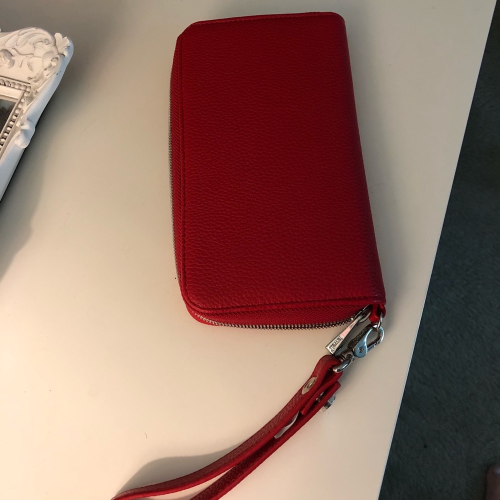 Red jewell wallet.